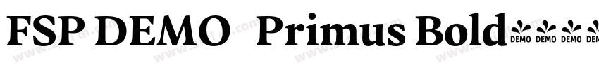 FSP DEMO   Primus Bold字体转换